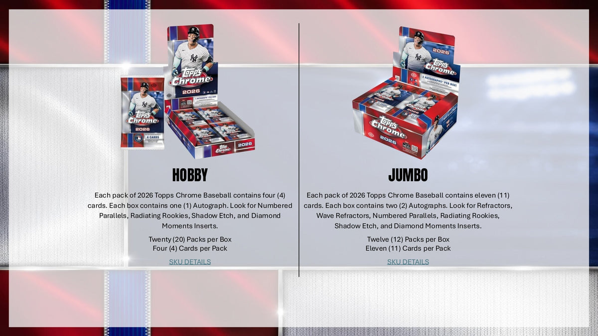 2026 Topps Chrome Baseball Jumbo Box (Presale 7/22)